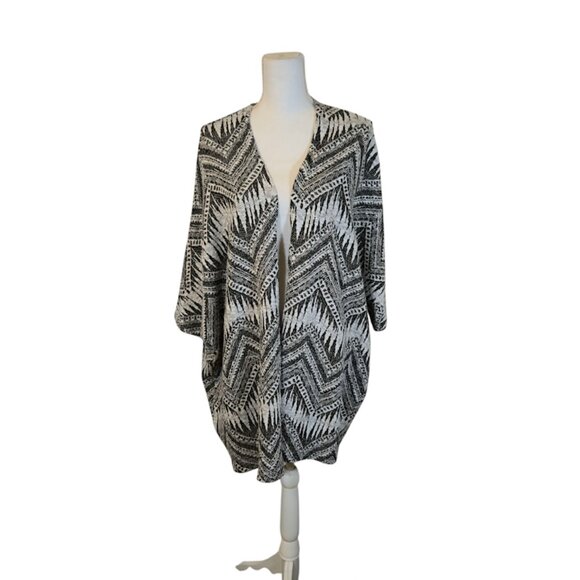 Divided Oversized Cardigan Sweater Size Small Black Casual Bohemian Preppy - Picture 1 of 5